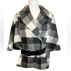 Alyx Buffalo‎ black white cape style coat size XL
